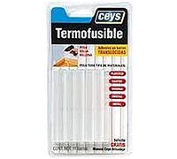 CEYS Pegamento termofusible translúcido Ø11 x 90 mm – Pega, sella y rellena – 11 barras