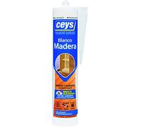 Ceys - Sellador acrílico madera Blanco - Seca rápido - No se agrieta - Cartucho 280 ML