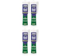 CEYS - Sellador de Silicona Ácida Transparente 280 ml (Paquete de 4)