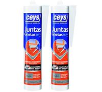 Ceys - Sellador para Juntas y grietas - Sella y repara - Cartucho Blanco - 125ML (Paquete de 2)