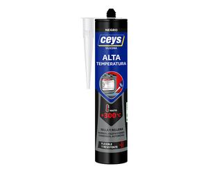 Ceys - silicona alta temperatura - flexible y resistente - negra - 280