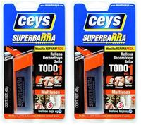 Ceys - Super Barra multiusos - Rellena Repara y Reconstruye - Todo en 1 - Masilla arregla todo - Color blanco (Paquete de 2)