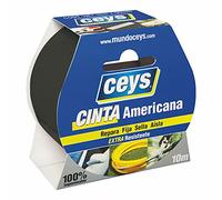 CEYS Cinta americana Tackceys negro rollo 10 x 50