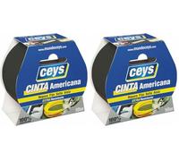 Ceys - Tackceys - Cinta Americana Negro - Rollo 10 X 50 (Paquete de 2)