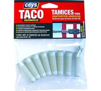 Ceys - Tamiz taco químico - Resistencia de carga: 900kg - 9x50mm - Bolsa de 8 unidades