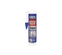 Ceys Adhesivo sellador Total Tech Pega, Sella y Repara TRIPOLYMER Blanco 290 ml