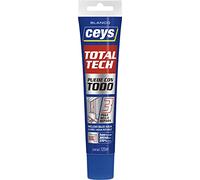 CEYS Adhesivo líquido de silicona Total Tech 507232 – Pega, sella y repara – Blanco 125 ml