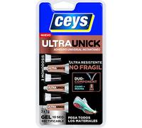CEYS Adhesivo universal Ultraunick – Instantáneo, ultra resistente – 3x1 g