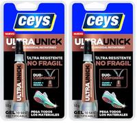 Ceys - Ultraunick - Adhesivo universal instantáneo - Poder extremo - 10 G (Paquete de 2)
