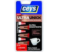 Ceys Adhesivo Ultraunick poder inmediato monodosis – universal, instantáneo y transparente – 3x1G