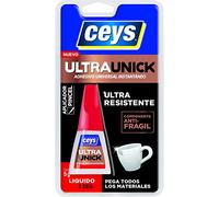 CEYS Adhesivo universal instantáneo Ultraunik – Ultra resistente, pega todo tipo de materiales – 5 gr