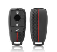 CFEWV Funda Para Llaves Mercedes Clase A, B, C, E, S, Cla, Cls, Gla, Glc, Glk, Amg, Para Llaves Mercedes, Estuche Para Llaves De Coche Mercedes De Silicona - 3 Botones, Negro