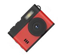 CFTGIW Cámara de Llavero HD Mini Camera de Vía Espía Cámara de Bolsillo 1080p 12mp 0.96 Pulgadas Pantalla con Luz LED para Viajar Al Aire Libre Vlog (Negro Rojo)