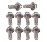 CFTGIW M6 Hex Flange Screw Set of 10, Durable 304 Stainless Steel Flanged