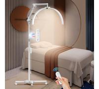 CGBE Lámpara Pestañas Media Luna de Pie LED Profesional con Base Rodante