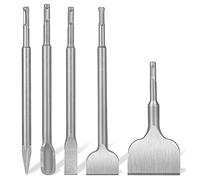 CGBOOM Cincel de 5 piezas Establecido para SDS Plus, Incluye Cincel Ancho, Plano, Puntiagudo y Forma de U