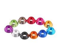 Cgshop-Washers - Junta de arandela de aluminio anodizada M2 M2.5 M3 M4, 10 unidades, duradera, fácil de instalar (verde, M3)