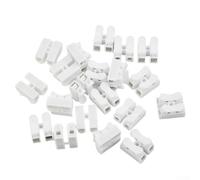 CH2 Bloque de terminales de conexión rápida de resorte 20 piezas para instalaciones de tira de luz LED Interfaz DIN de 2 núcleos 220 V 1 A 300 W Carga máxima 12 AWG Soporte de cable