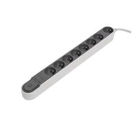 Chacon 49812 - Regleta de 8 enchufes con interruptor y protector de sobretensión (1,5 m de cable)