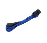 CHACON 66764 Prolongador 3 m 3 x 1,5 m2 Textil Cable & Negro Enchufe Plano Azul