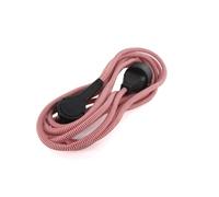 CHACON 66773 Prolongador Textil 3 m 3 x 1,5 m2textil Cable & Negro Enchufe Plano, Negro/Blanco