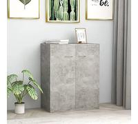 CHAHO Aparador gris hormigón, 60 x 30 x 75 cm, tablero de partículas, para pasillo, salón, comedor, pasillo, pasillo, salón, comedor, pasillo, una variedad de estilos a elegir