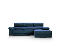 Chaise longue 4 plazas noemi xl lado derecho color azul marino - conforama