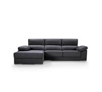 Chaise longue 4 plazas noemi xl lado izquierdo color antracita - conforama