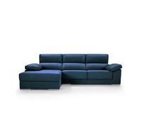 Chaise longue 4 plazas noemi xl lado izquierdo color azul marino - conforama