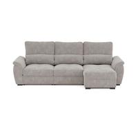 Chaise longue 4 plazas reversible con cama benson gris claro