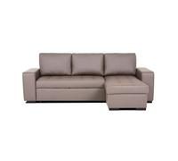 Chaise longue cama piel sintética harry reversible 3 plazas visón - conforama
