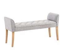 Chaise longue cleopatra tapizado en tela simil cuero gris claro 43x128x64 cm