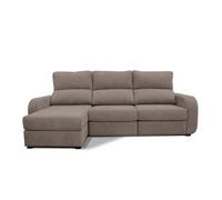 Chaise longue con cama april izquierda 4 plazas visón - conforama