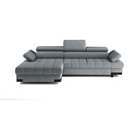 Chaise longue con cama selva izquierda 4 plazas gris