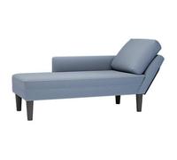 Chaise Longue Con Cojín De Tela De Pana Azul Vidaxl