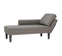 Chaise Longue Con Cojín De Tela De Pana Gris Claro Vidaxl