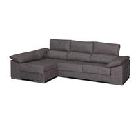 Chaise longue de 3.00m Con asientos deslizantes e muelles ensacados y abatibles, arcón y 2 poufs