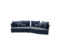 Chaise longue derecha 4 plazas lugano tela 3 color azul