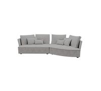 Chaise longue derecha 4 plazas lugano tela 3 color gris claro