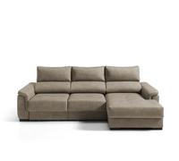 Chaise longue derecha con arcón 4 plazas nahia color visón