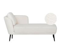 Chaise Longue Estilo Retro Con Cojín Muebles De Sala De Estar De Bou lanco Crema Izquierdo Artheze