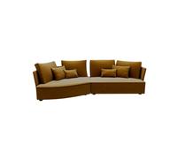 Chaise longue izquierda 4 plazas lugano tela 1 color mostaza