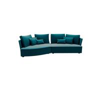 Chaise longue izquierda 4 plazas lugano tela 1 color turquesa