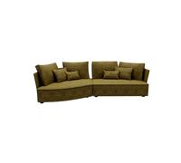 Chaise longue izquierda 4 plazas lugano tela 3 color verde