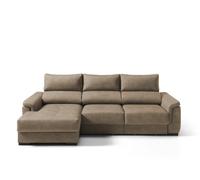 Chaise longue izquierda con arcón 4 plazas nahia color camel
