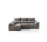 Chaise longue klee izquierda 4 plazas visón - conforama