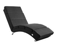 Chaise longue Londres antracita tela 186x55x89cm