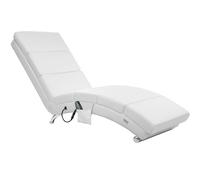 Chaise longue Londres blanco función masaje y calefacción
