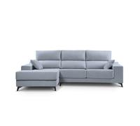 Chaise longue m con arcón noelia derecha 4 plazas azul claro
