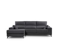 Chaise longue m con arcón noelia izquierda 4 plazas antracita